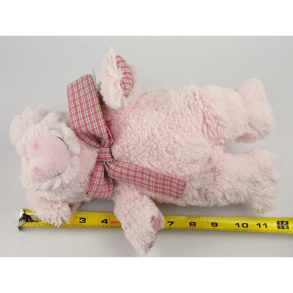 Animal Adventure Pig Plush Pink Plaid Bow Feet 11 Inch 2007 Target Stuffed New
